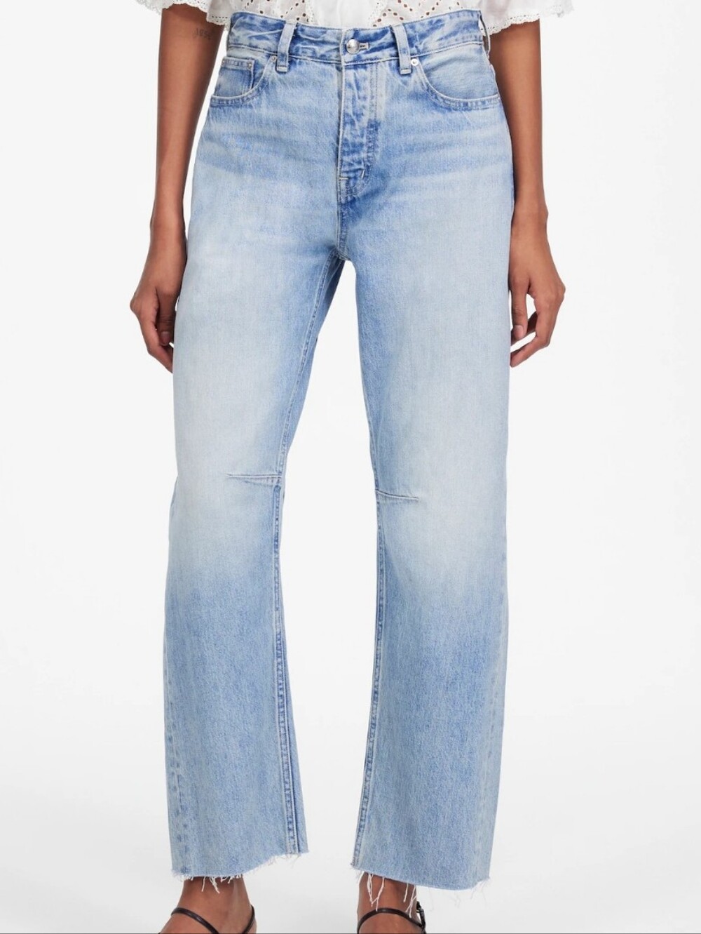 Madewell The Darted Barrel Leg Jean In Rigid Wash